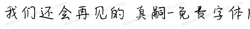 我们还会再见的 真嗣字体转换